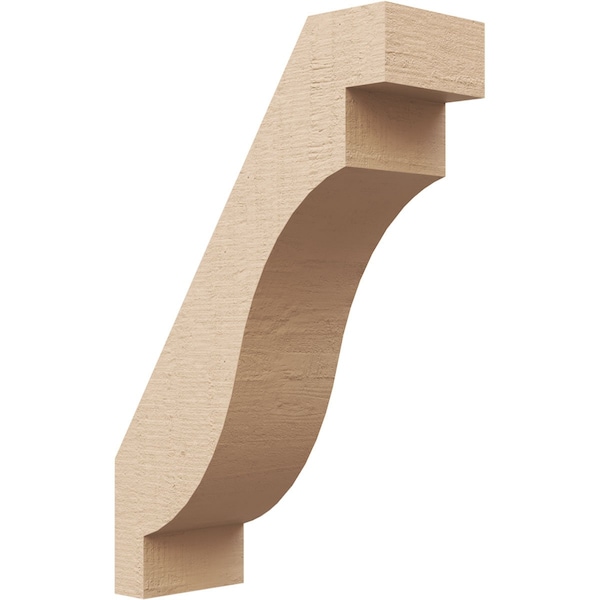 Ekena Millwork 3-inch W x 8-inch D x 12-inch H Copenhagen Rough Cedar Woodgrain TimberThane Knee Brace, Primed BRCUR03X08X12CHGRCPR - main